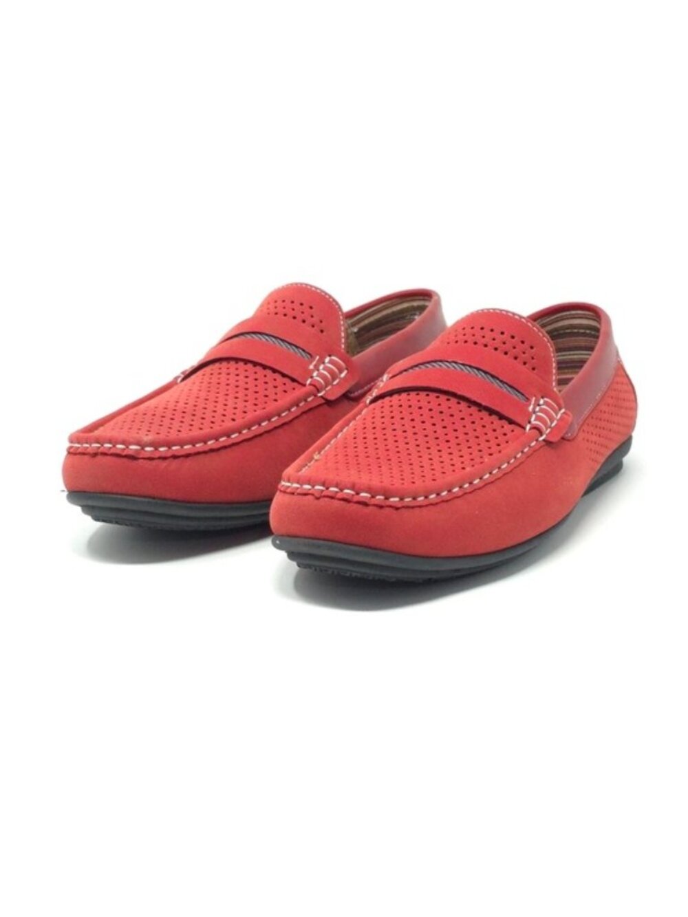 Stacy Adams Loafers Corby Red/Navy Saddle Slip-On